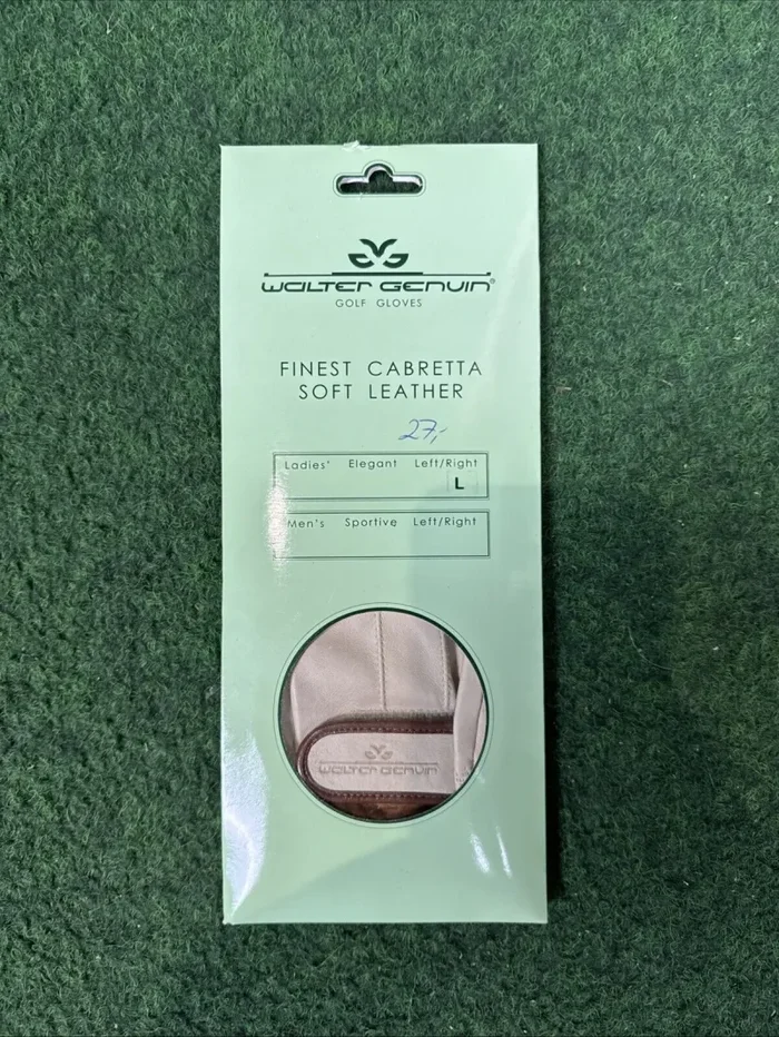 WALTER GENUIN Soft Leather Golfhandschuhe – Damen (Beige / Rechts / L)