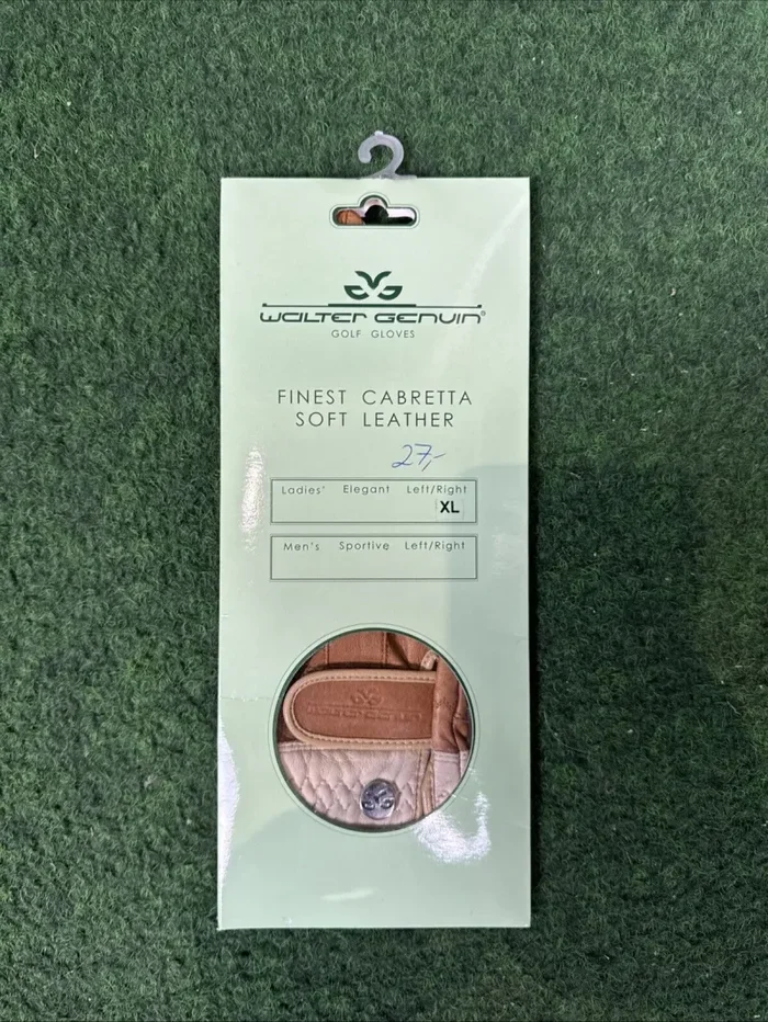 WALTER GENUIN Soft Leather Golfhandschuhe – Damen (Braun / Rechts / XL)
