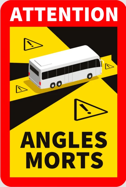 Warnschild „Angles Morts“ Toter Winkel selbstklebend