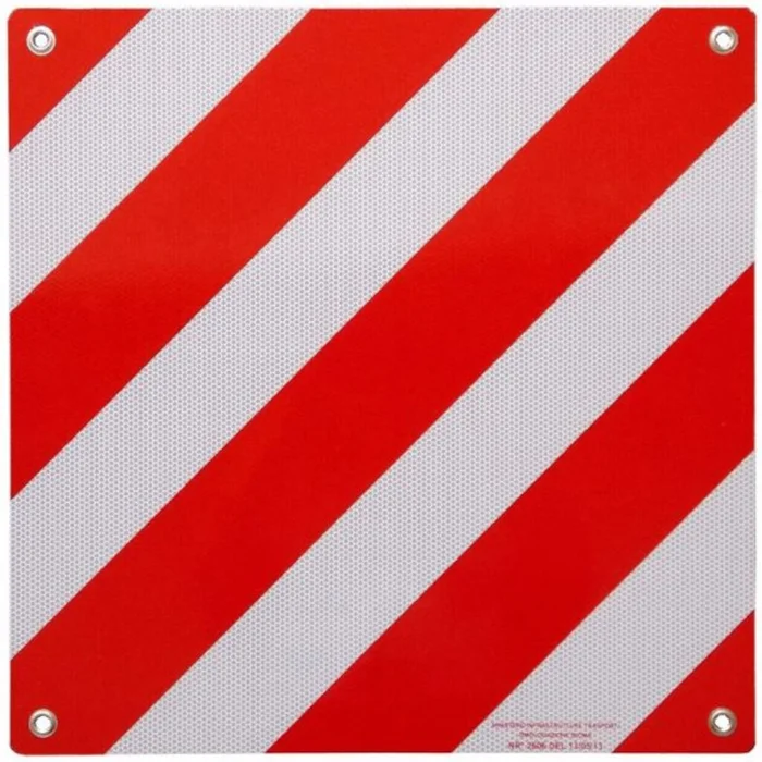 Warnschild Aluminium Überstehende Ladung Italien