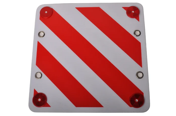 Warntafel vorstehende Ladung 50×50 cm – FOAM – einschließlich Reflektoren