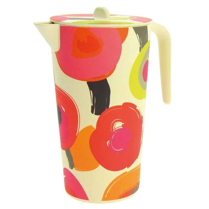 Wasserkaraffe für Camping im Mohnblumen-Design