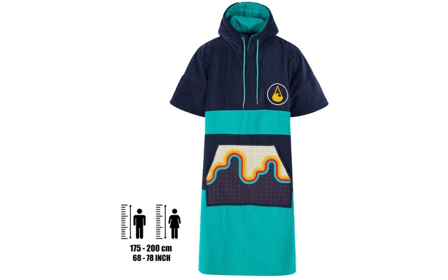 Wave Hawaii Cotton Velours Bluebow Unisex Poncho