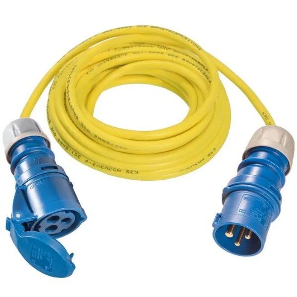 Weingärtner CEE Panzer-Verlängerungskabel gelb 10 m, 3G2,5