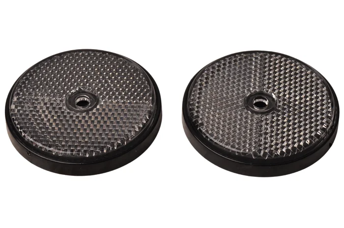 Weißer Reflektor 60 mm Schraublöcher rund – 2 stück