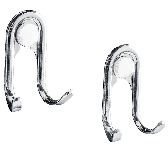 Wenko Doppelhaken Style 2er Set, silber glänzend