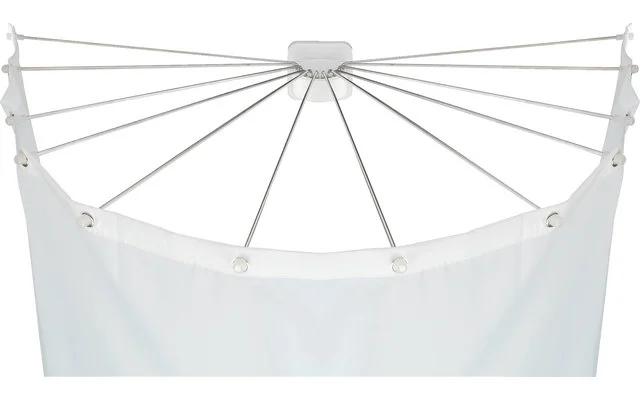 Wenko Edelstahl 12-Arm-Duschvorhanghalter (ohne Duschvorhang)