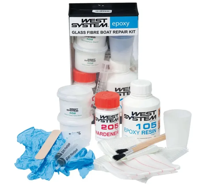 West System Epoxy 105-K Glasfaser-Bootsreparaturset