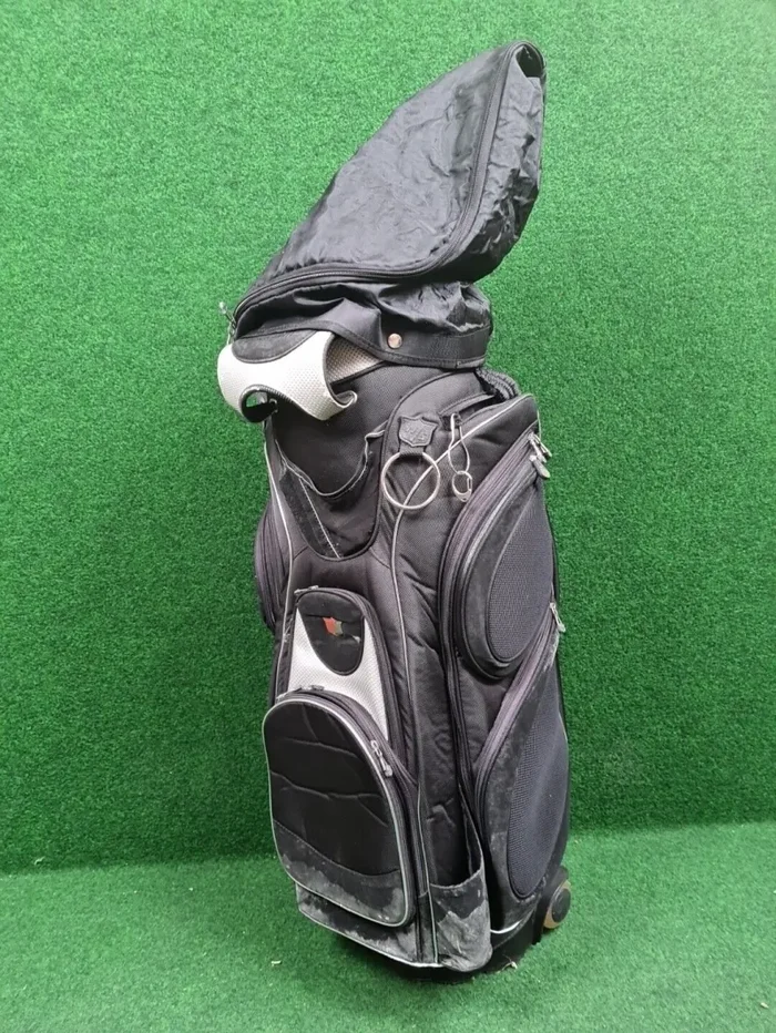 WILSON Staff Trolleybag – Herren (Schwarz, Silber / 14 Fächer / 6 Taschen) – Bild 2