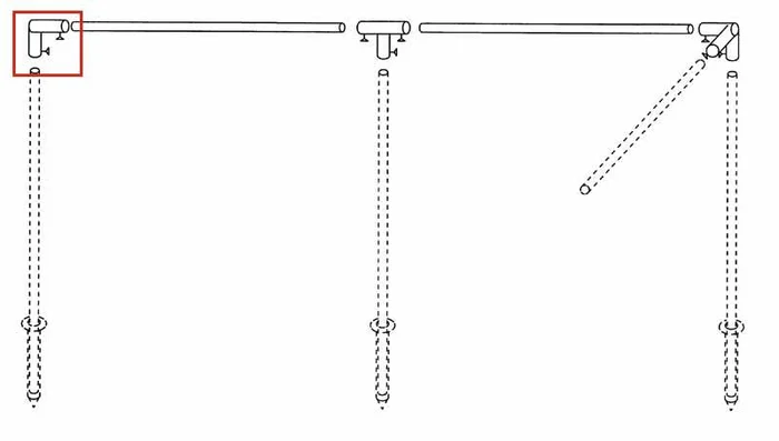 Windschutzgestänge Endwinkel, Stahl