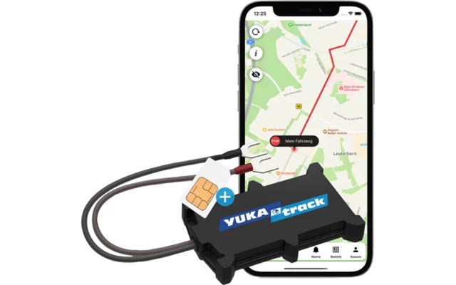 YUKAtrack easyWire GPS Ortung Europaweit mit SIM-Karte Datenflat