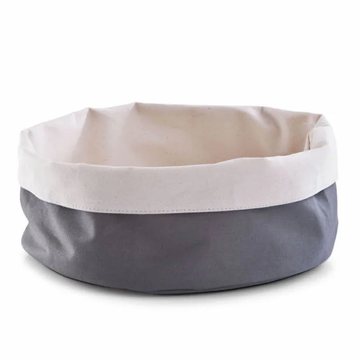 Zeller Brotbeutel 13 x 25 cm, anthrazit/cremeweiß