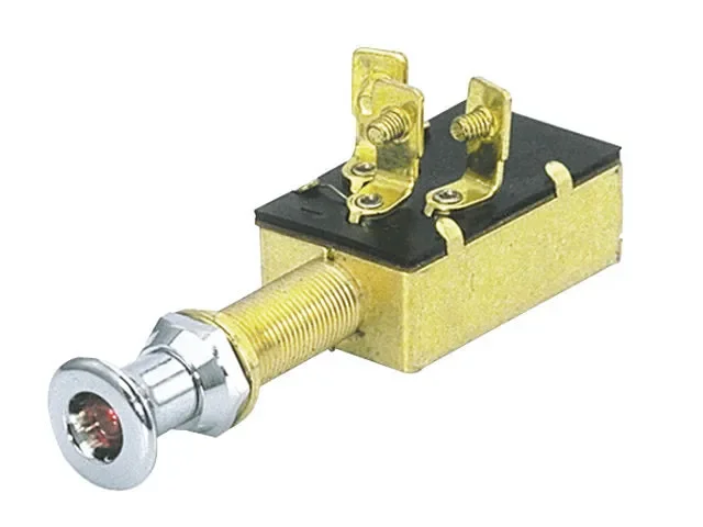 Zug-/Druckschalter mit grüner Kontrollleuchte